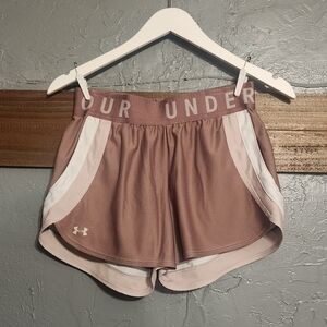 Under Armour Women's Size S Mauve Athletic Unlined Running Loose Heatgear Shorts